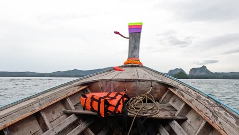 scenic boat ride towards krabi's islands