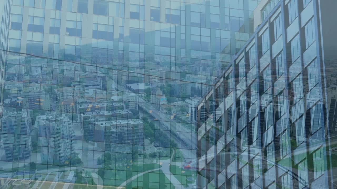 현대 건물 의 도시 풍경