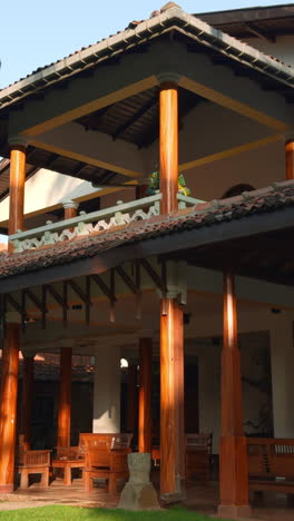 wooden porch of a tropical house