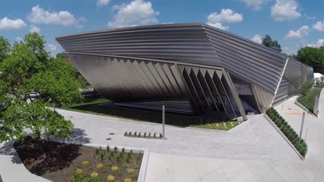 broad art museum michigan state university 4k aerial