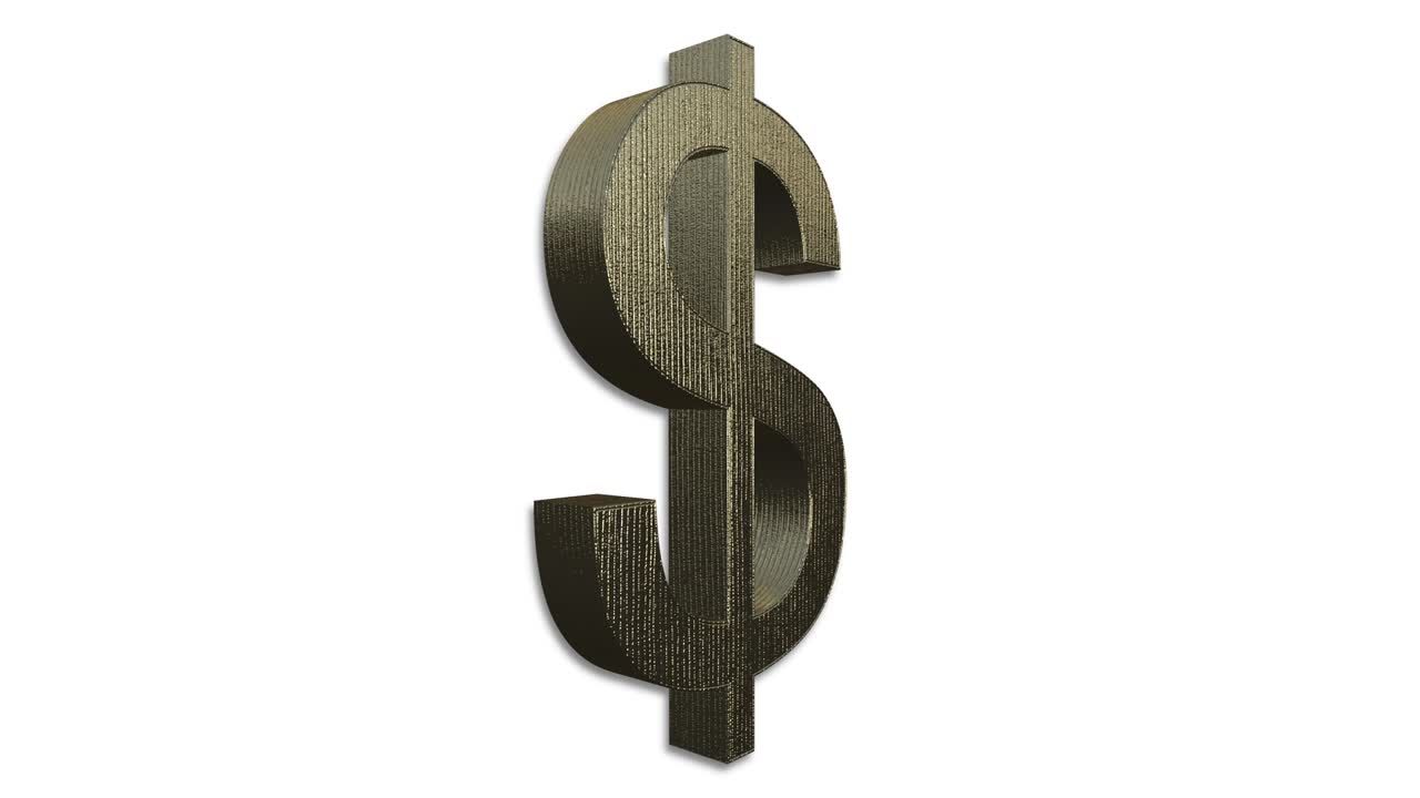 Simbol Dolar Berputar.