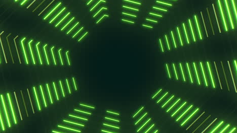 un laberinto iluminado con neón, un túnel futurista y misterioso de paredes reflectantes y pisos transparentes