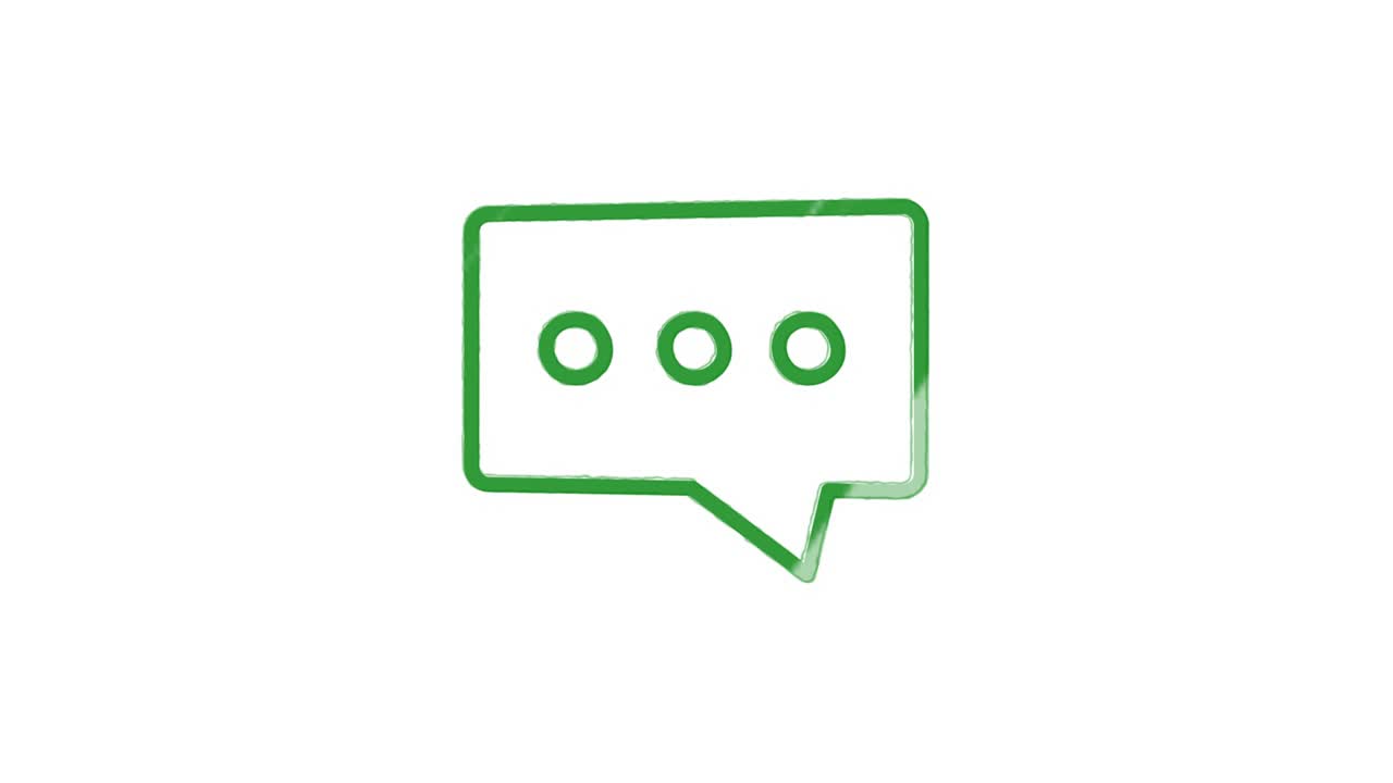 Social media hand draw icon design isolated on dark background. Outline web icon. Motion graphics.