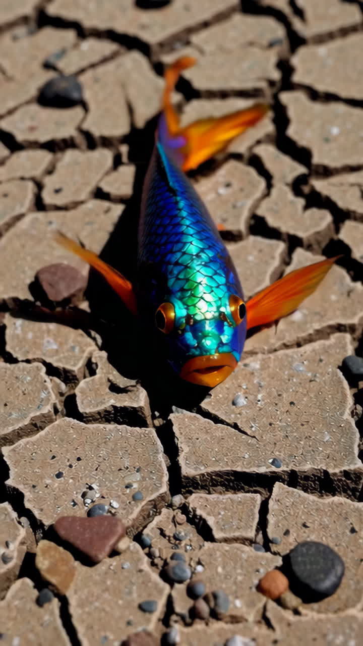 Dead Fish on Cracked Earth