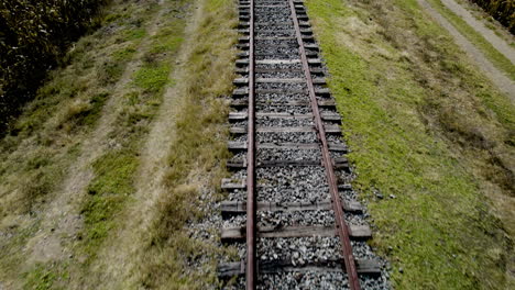 cenital view of railroad track in mexico