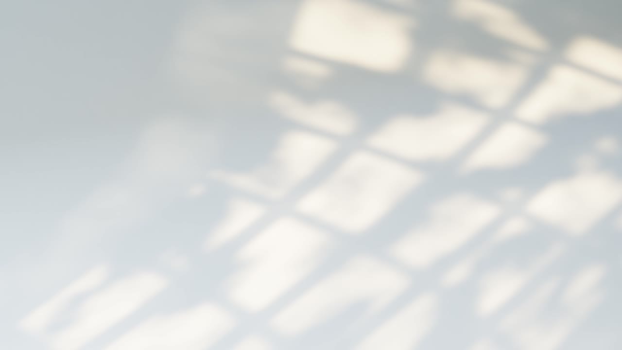 Abstract Shadows of Leaves and Window Frames Moving on a Wall