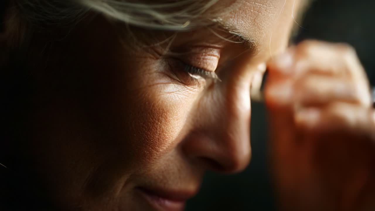Captivating Close-Up Portrait of a Thoughtful Woman in Soft Lighting, Showcasing Her Expressive Eyes and Poised Profile, Reflecting Deep Emotions and Introspection