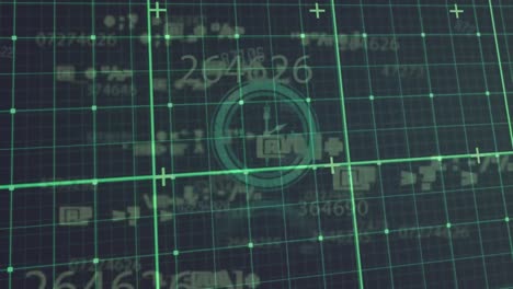 animación del procesamiento de datos durante el reloj