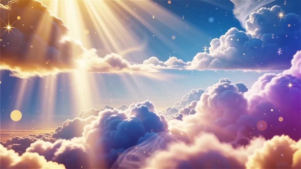 Christian Heavenly Light Worship Background