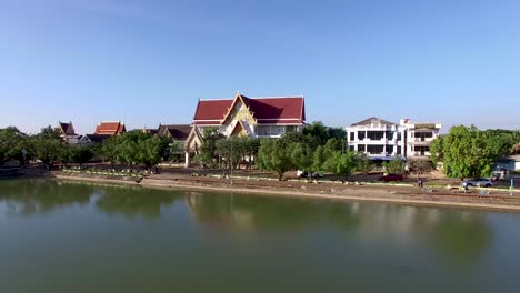 aerial shot of sakonnakon province, thailand sakonnakon lake, landmark