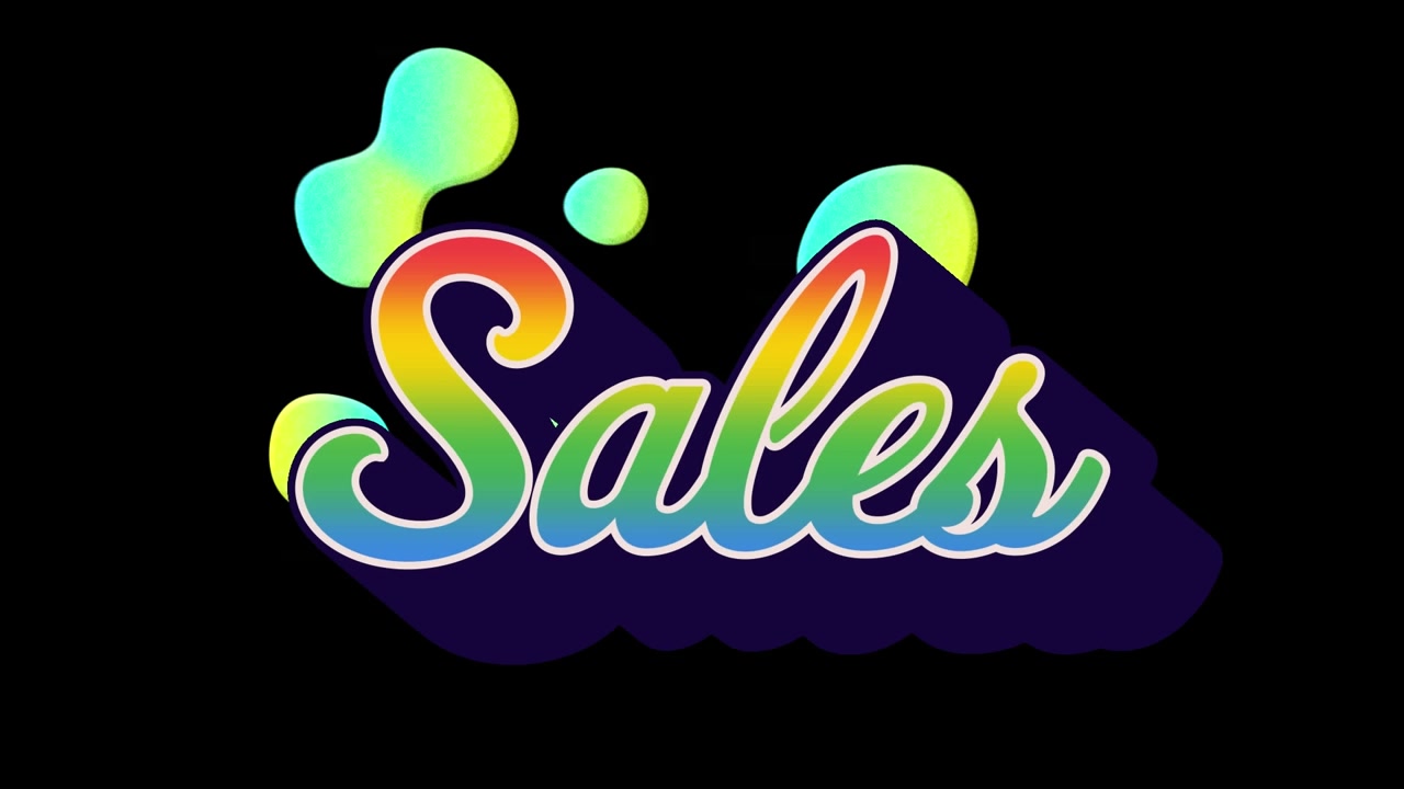 Animation of sale text on champagne text on shopping bags