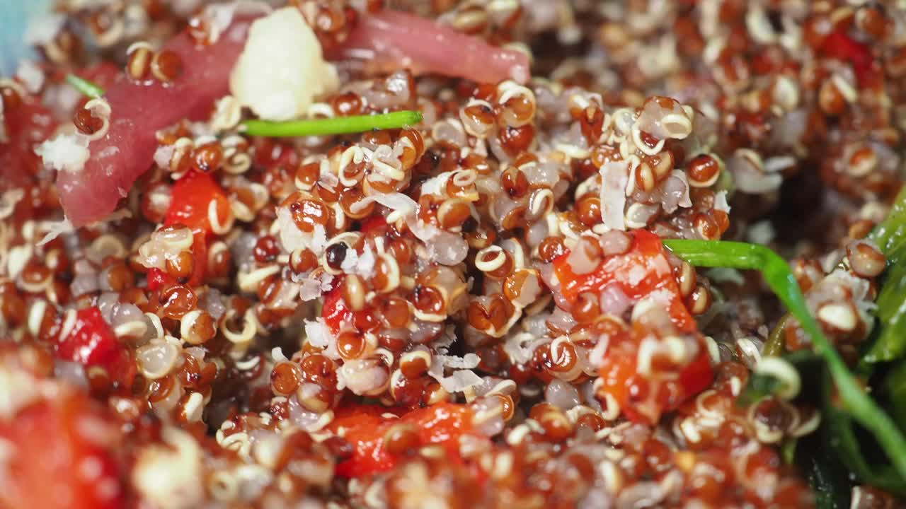 Red Quinoa Salad Closeup