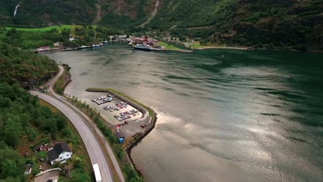 beautiful sognefjord or sognefjorden nature norway.