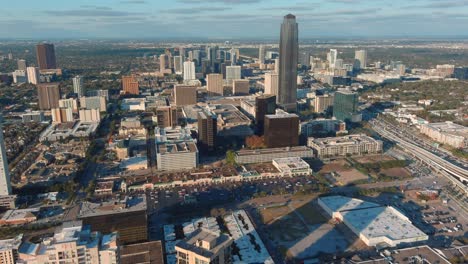 Antena-4k-Del-área-De-La-Galería-En-Houston,-Texas