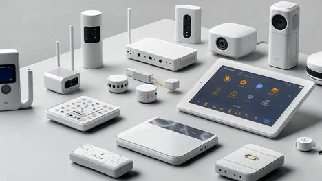 collection of smart home and security devices