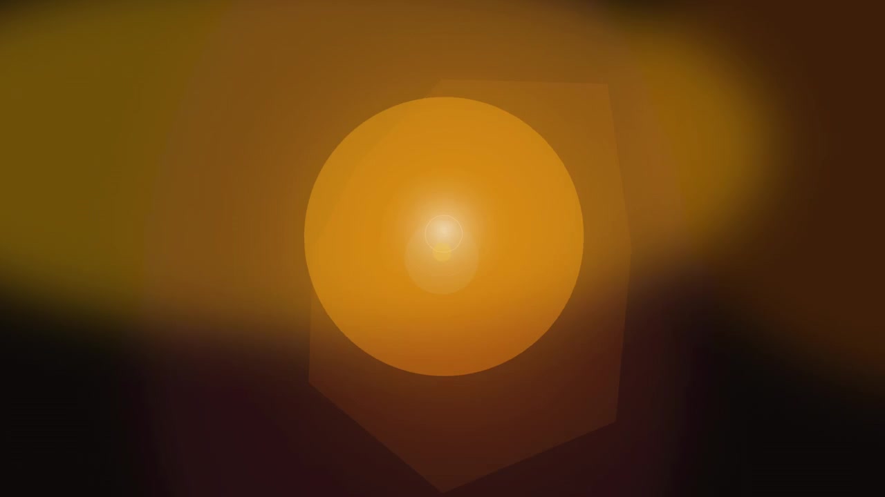 Abstract Motion Background with Floating Golden Geometric Shapes and Light Leaks