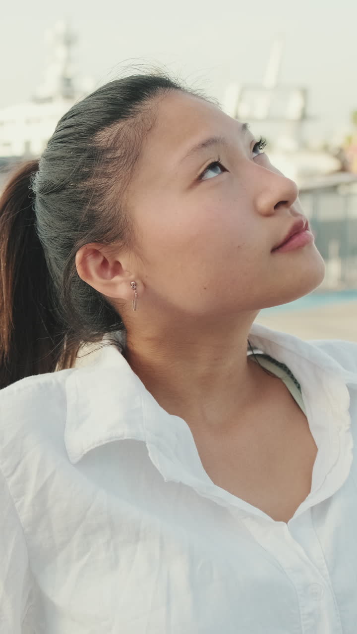 Portrait of a woman with an earring