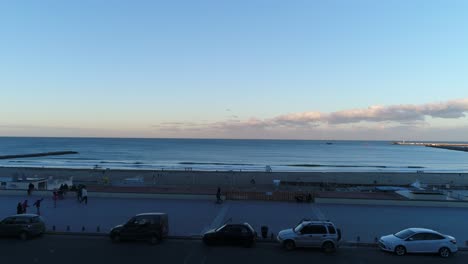 sunrise in the city of mar del plata again