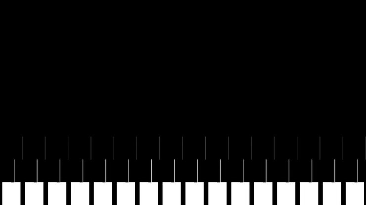 Abstract Animation of Piano Keys Expanding and Filling the Screen