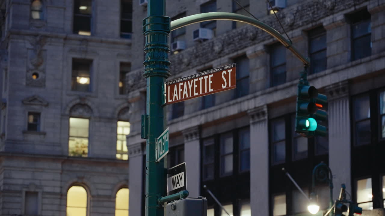 Lafayette Street at Night in New York City