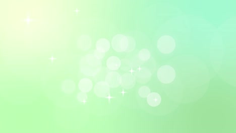 light and sparkly stars green abstract background