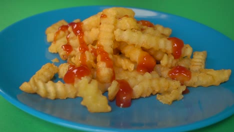 ketchup poured on french fries