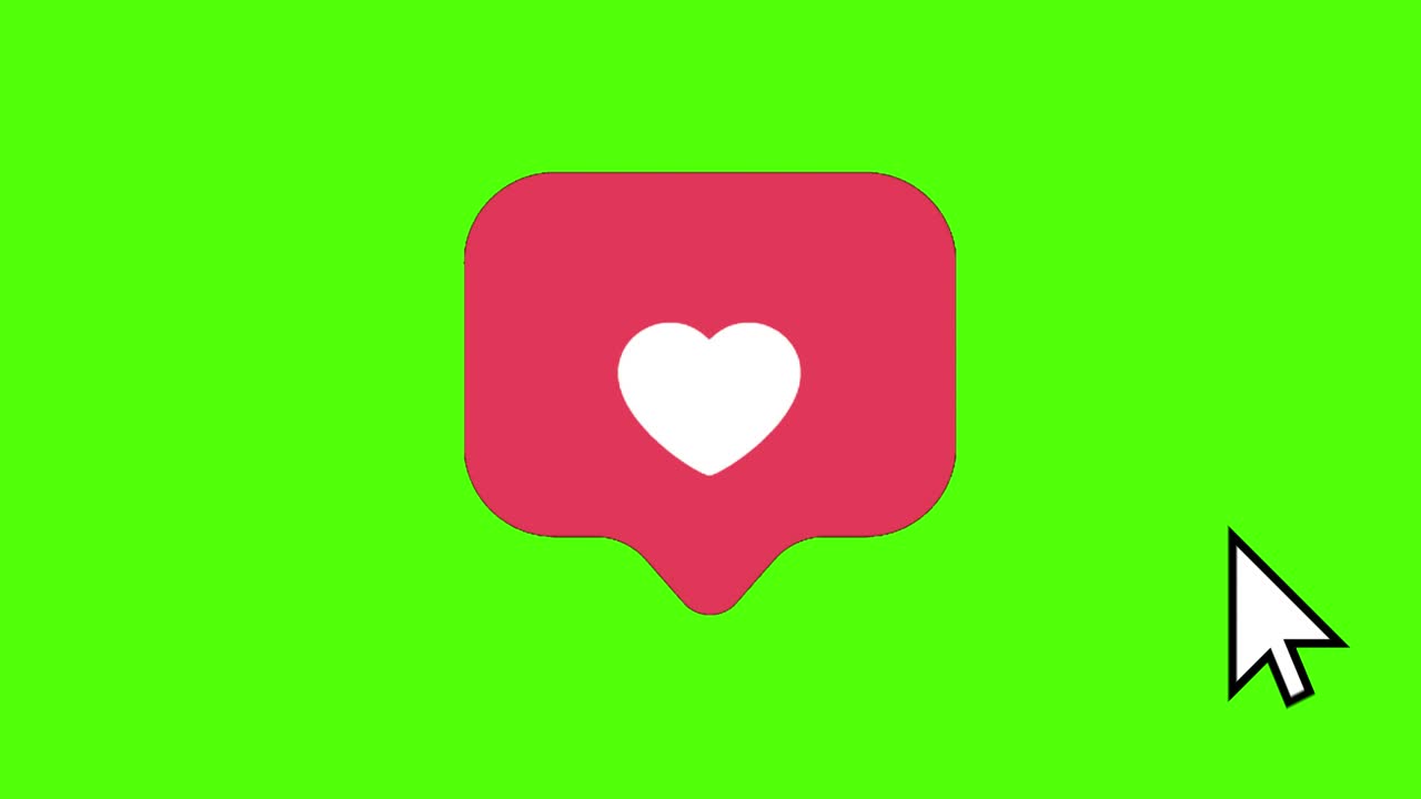 Instagram like button with cursor over it