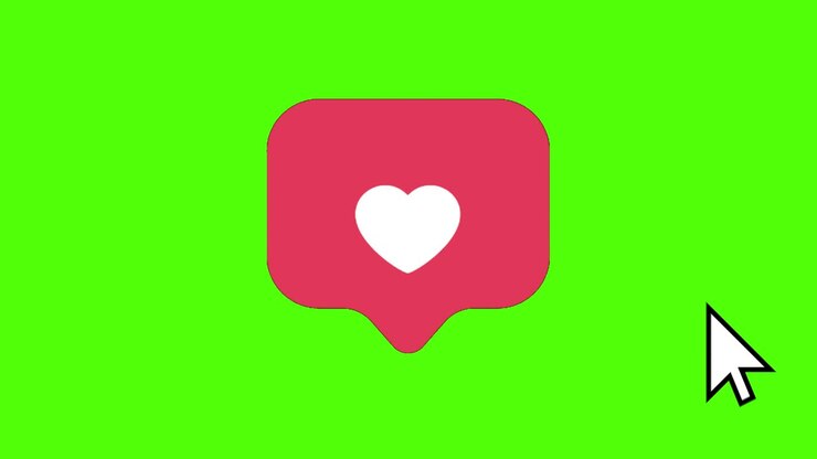 Instagram like button with cursor over it