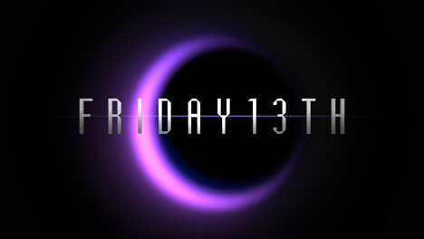 viernes 13 en la luna púrpura en el espacio oscuro