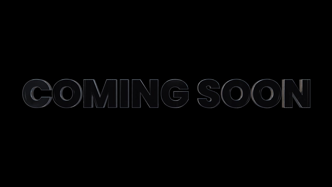 Coming Soon Text Animation on Black Background