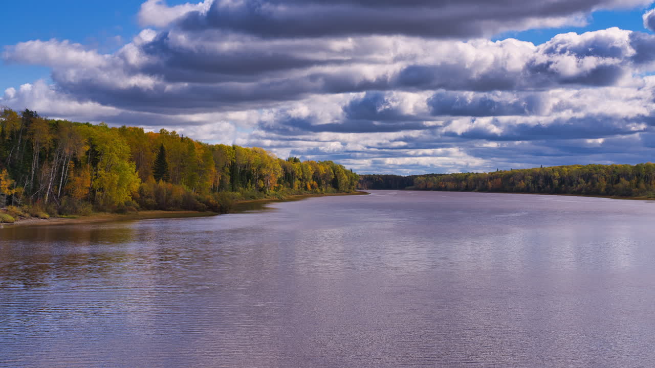 timelapse de un río en baie james quebec