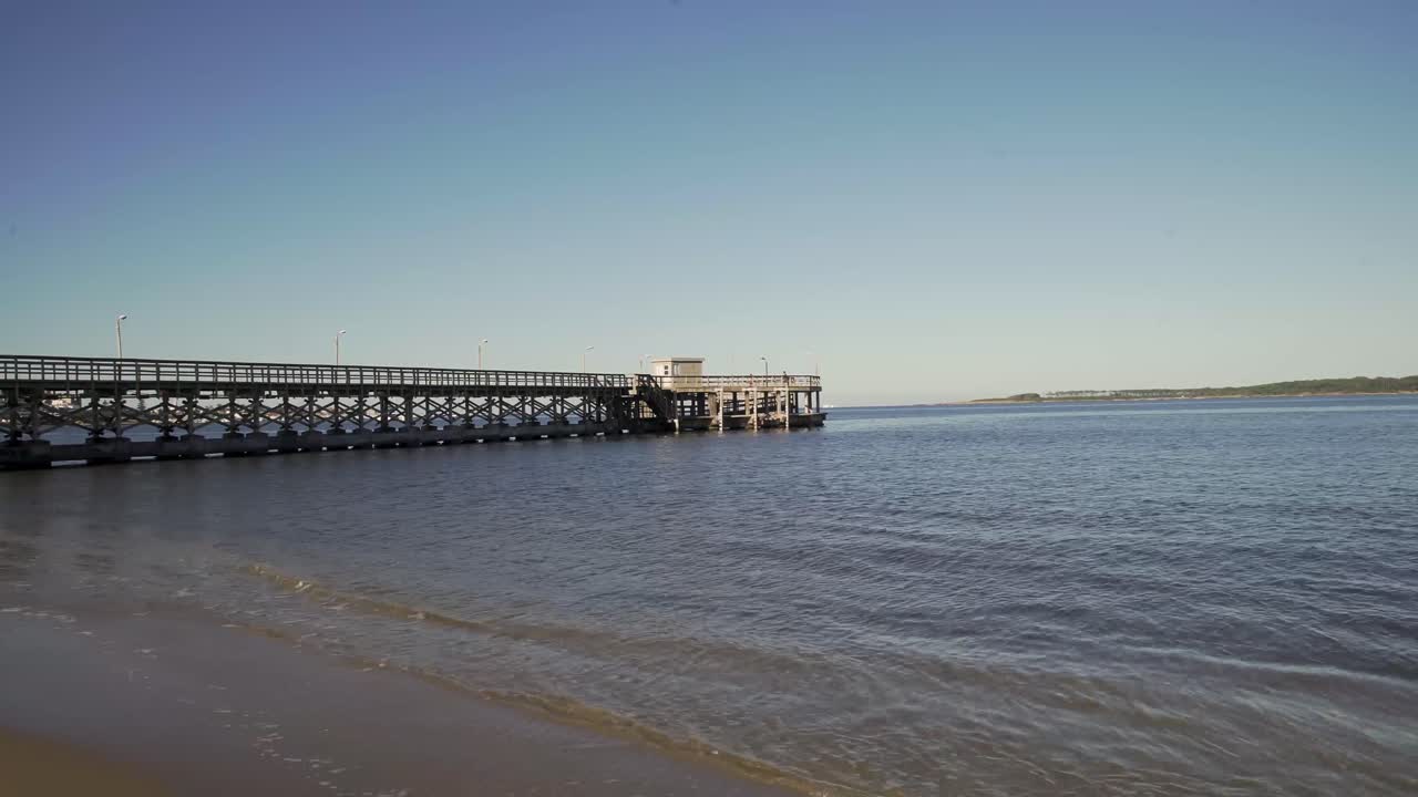 Molo della spiaggia di Punta del Este. Uruguay