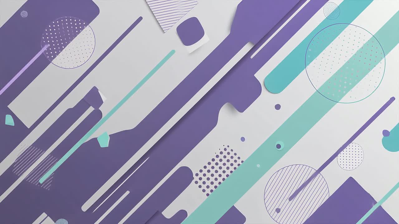Abstract Geometric Shapes Moving in Dynamic Motion Graphics Background