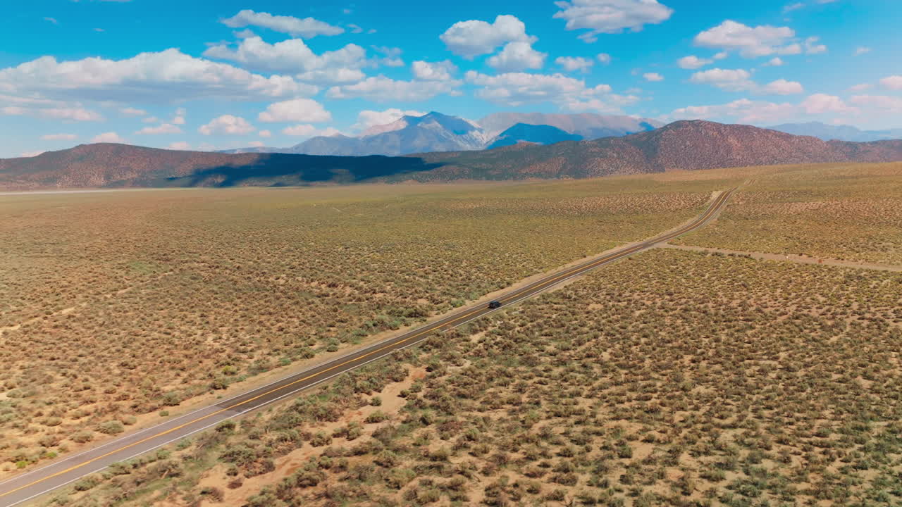 Desert Highway with Mountain View