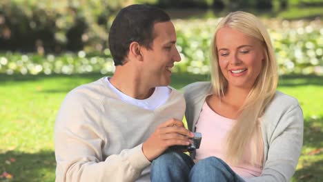 young couple taking a photo of themselves