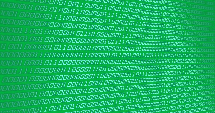 Animation of data processing on transparent background