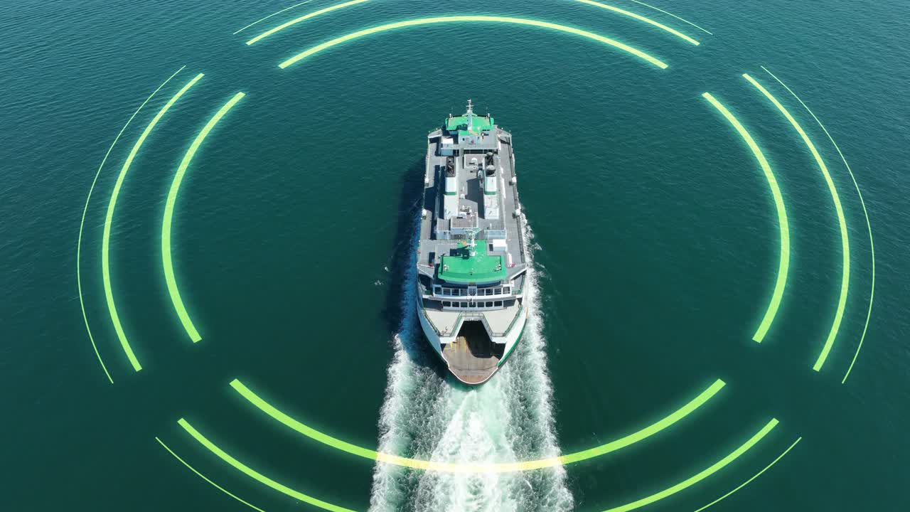 정해진 항로를 항해하는 무인 여객선