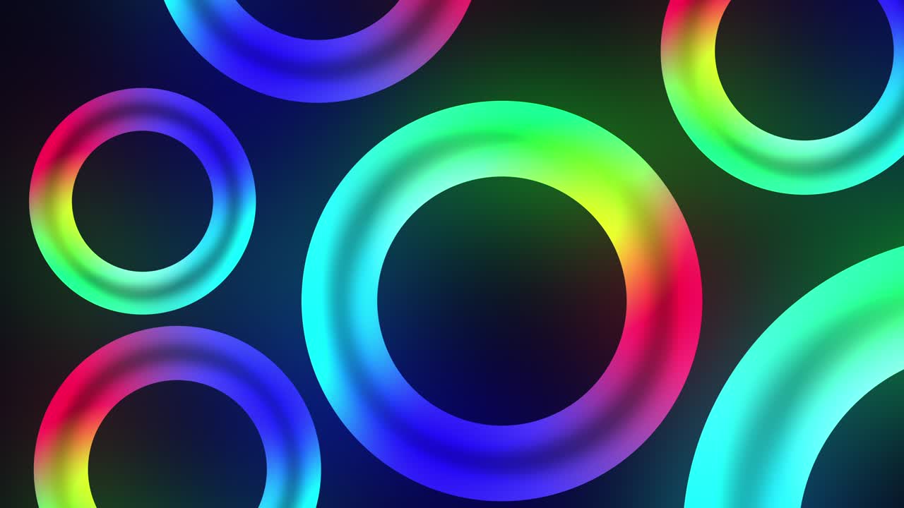 빛나는 다채로운 리드 chircle 모양이 움직입니다