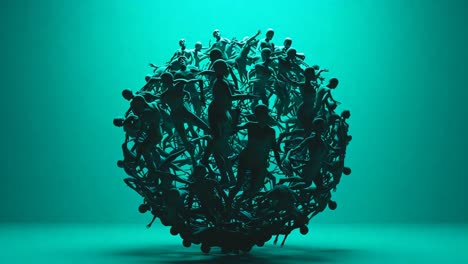 abstract sphere of people