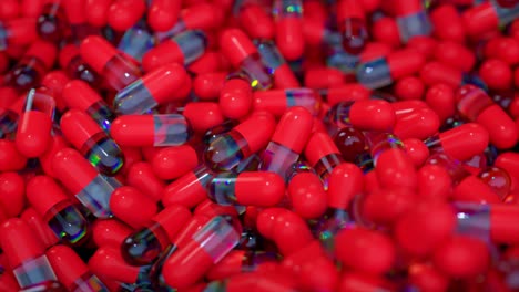 red medicine capsules