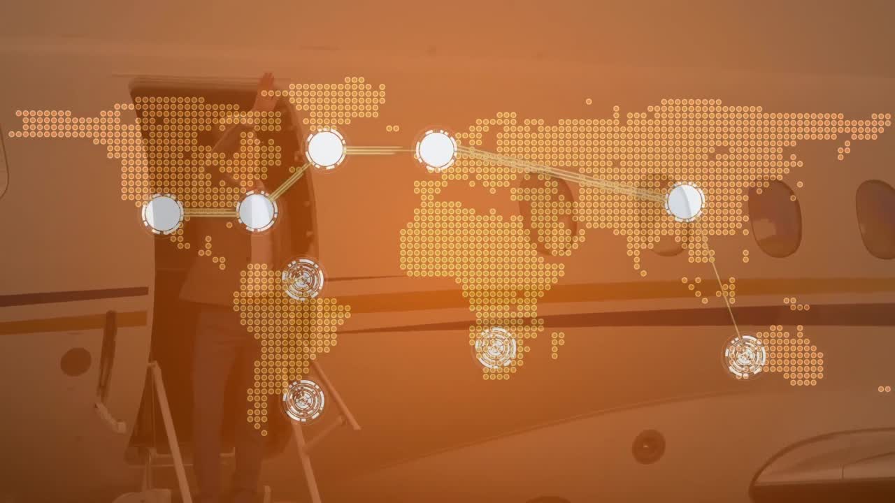 Premium stock video - Animation of network of connections over world ...