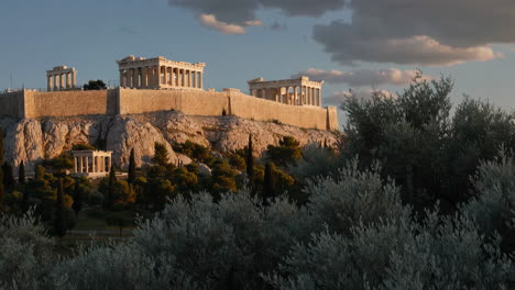 acropolis of athens at sunset