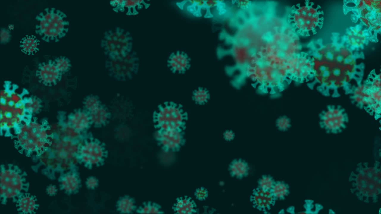 LOOPET Coronavirus (COVID-19) medicinsk animeret baggrund