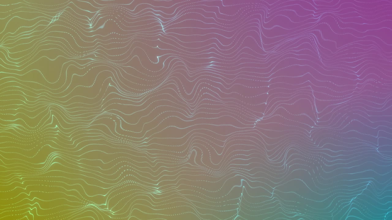 Animation of lines moving on colourful background