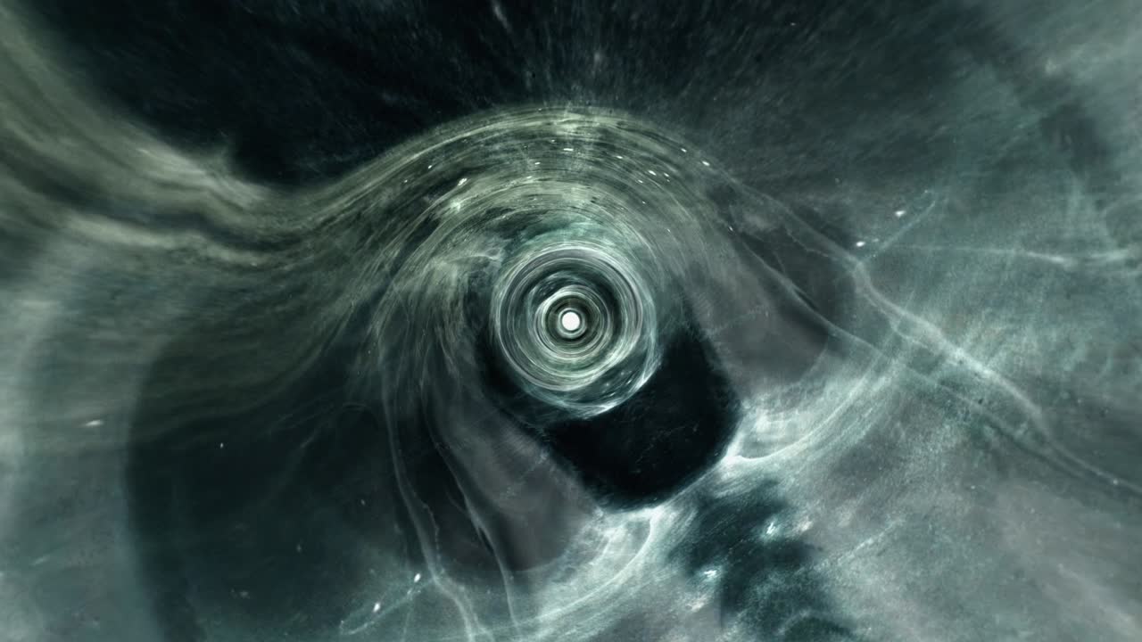 túnel hiperespacial abstracto a través del espacio y el tiempo animación 4k 3d bucle ciencia ficción viaje interestelar a través de agujero de gusano en túnel de vórtice teleportación abstracta salto de velocidad en la nebulosa ciberespacio