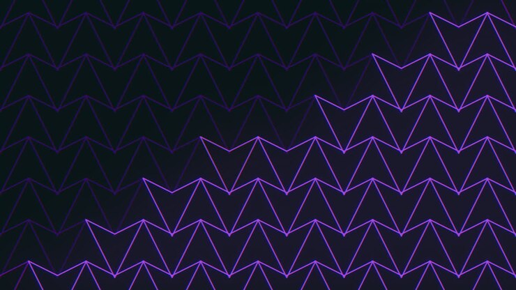 Elegante motivo a zigzag con tassellatura di triangoli neri e viola