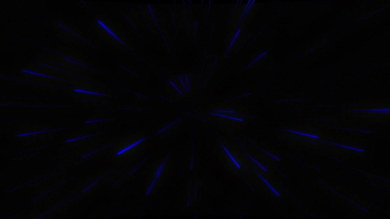 Abstract glow neon lines and stripes. Neon blue particles animation. Retro futuristic background. Abstract background with animation flying neon glowing stripes loop