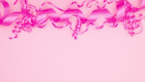 birthday greeting card and gifts appear on pink theme. stop motion