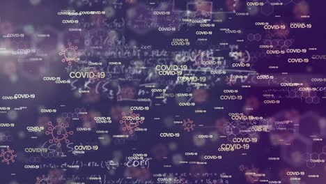 Digital-animation-of-mathematical-equations-floating-over-multiple-covid-19-concept-texts-and-icons