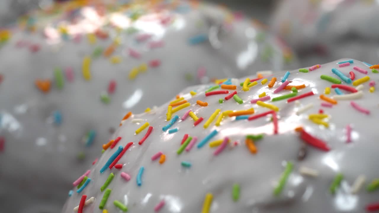 vista de cerca del pan de pascua decorado